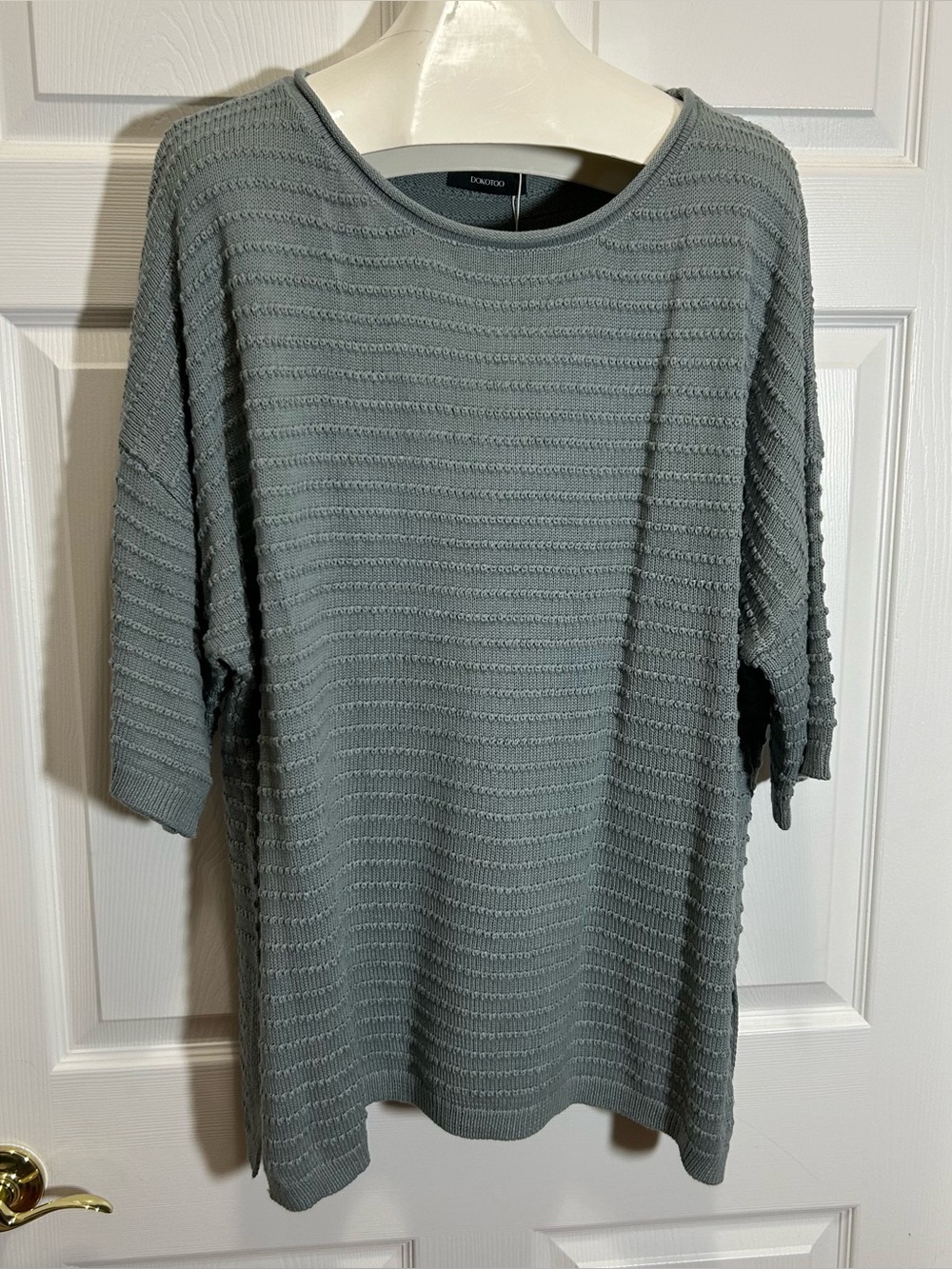 Dokotoo Textured Knit Short Sleeve Top